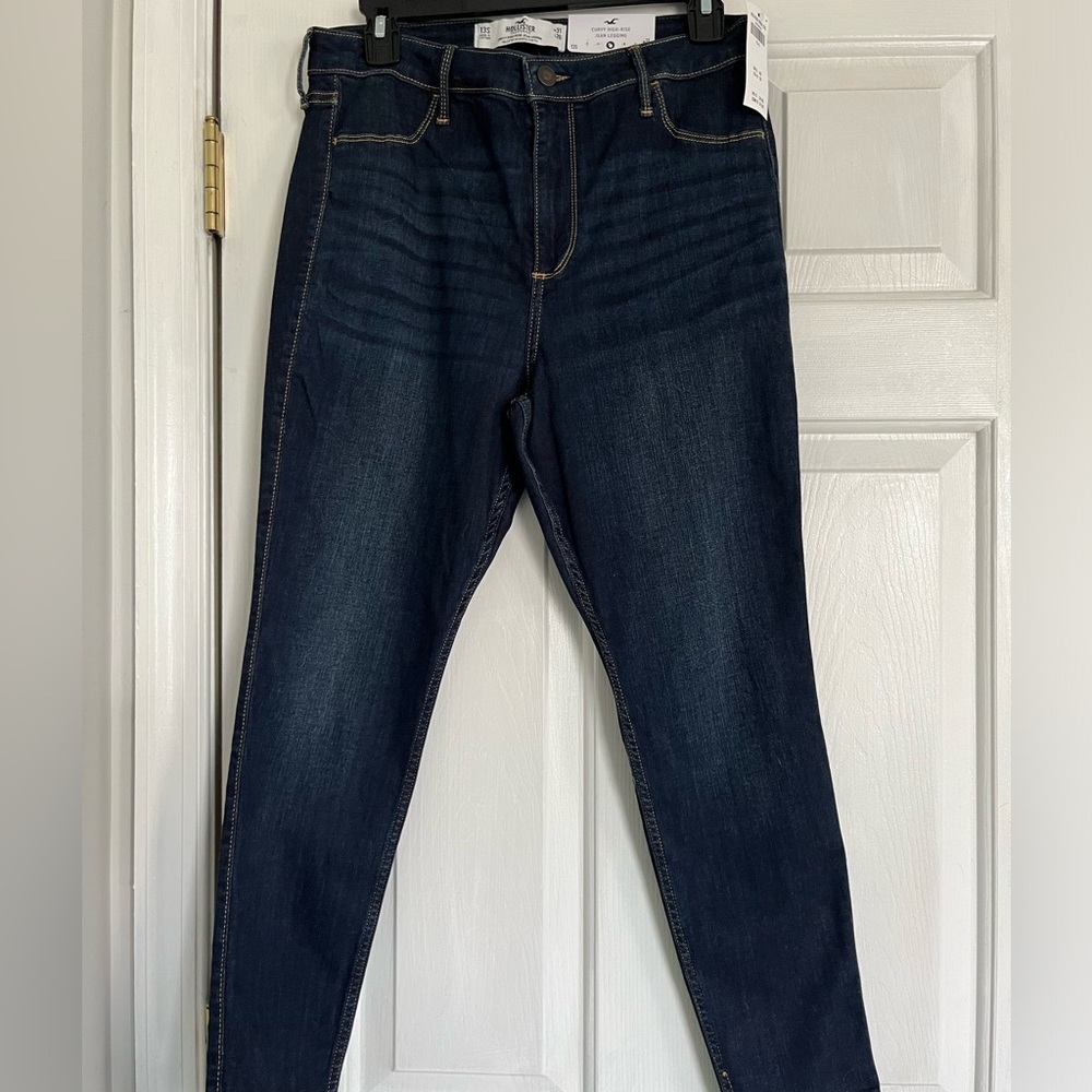 Hollister NWT high-rise curvy jeggings 13R dark blue